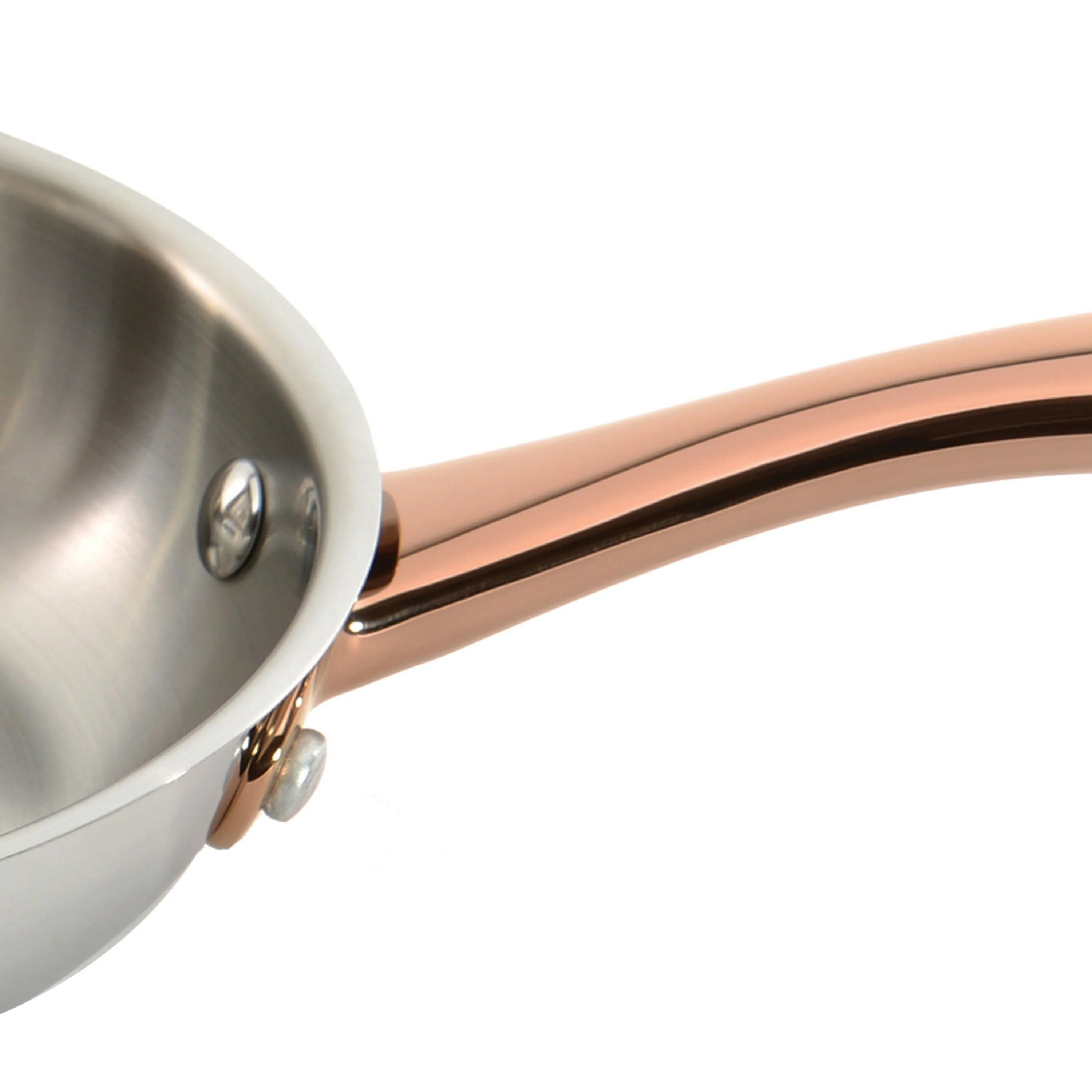 BergHOFF Ouro Gold 11Pc 18/10 Stainless Steel Cookware Set, SS Lids, Rose Gold Handles - Image 3