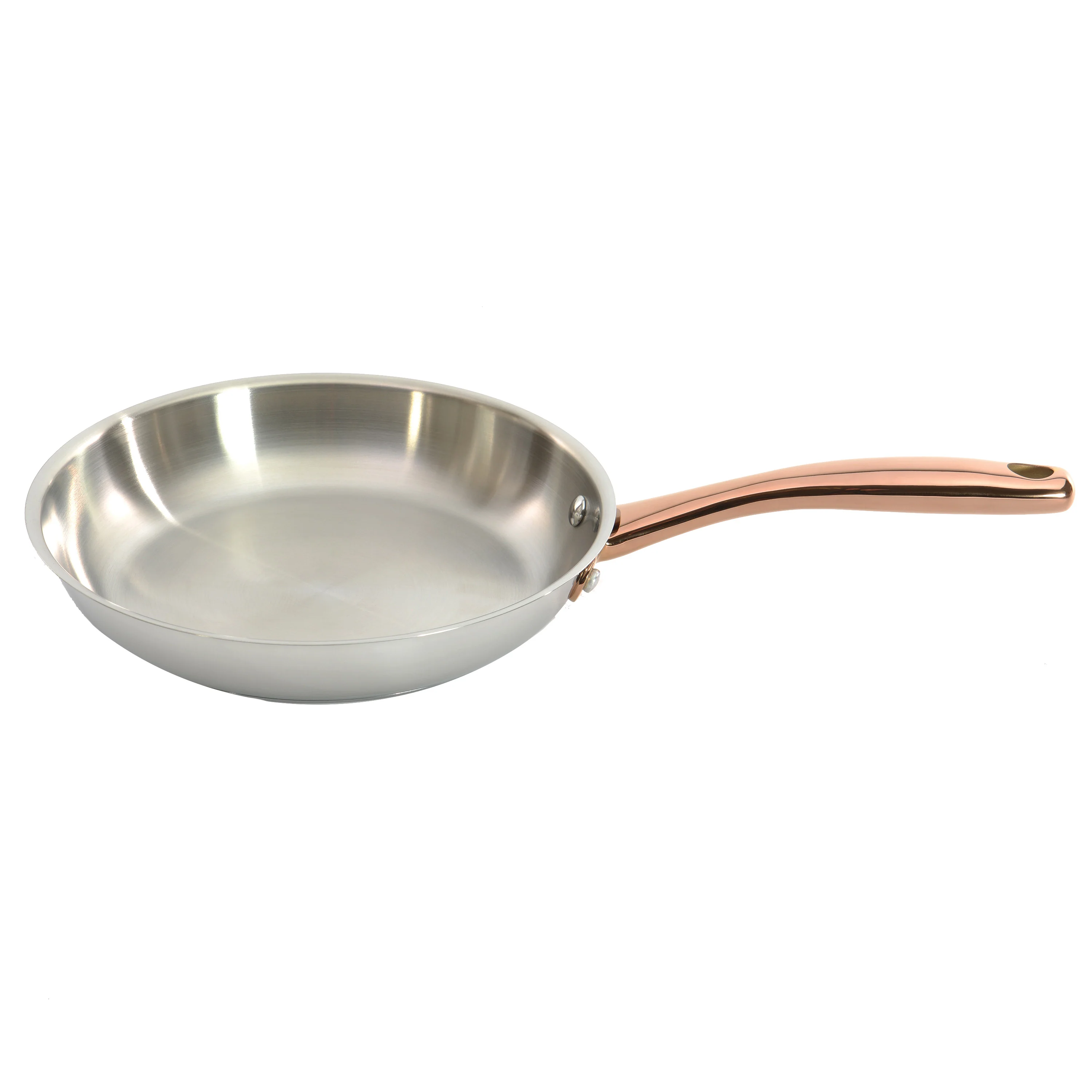 BergHOFF Ouro Gold 11Pc 18/10 Stainless Steel Cookware Set, SS Lids, Rose Gold Handles - Image 7