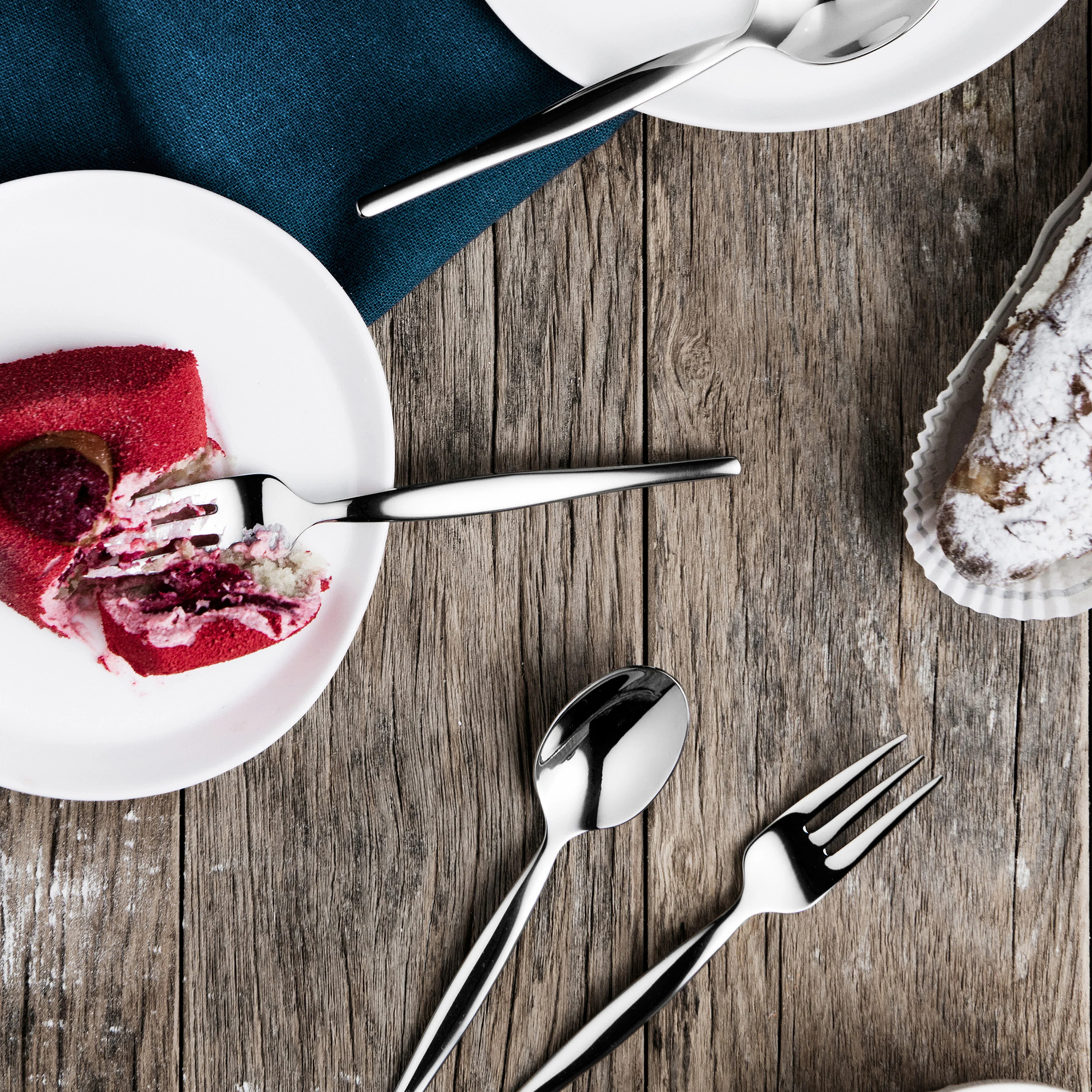 BergHOFF Essentials 72Pc 18/10 Stainless Steel Flatware Set, Finesse - Image 3