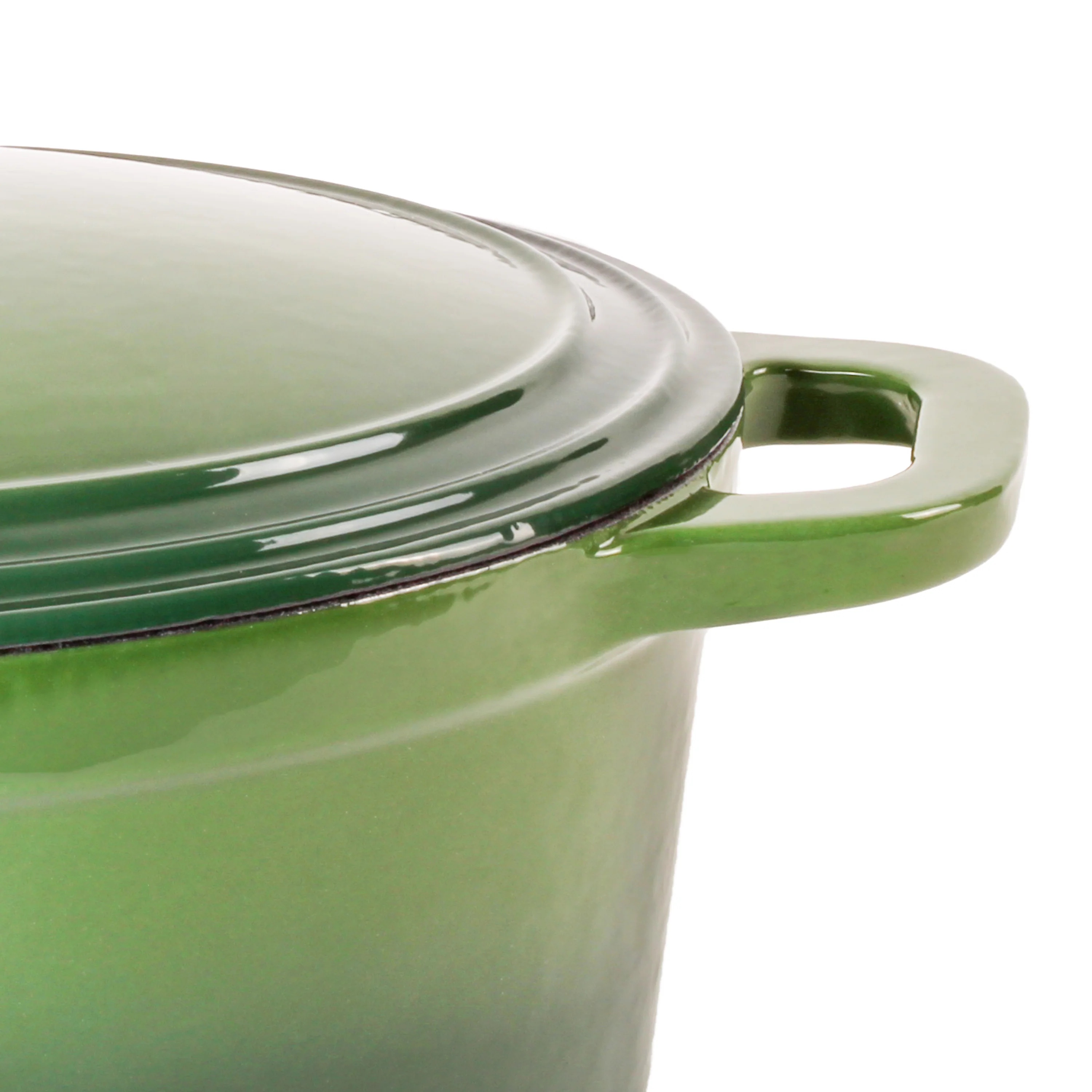 BergHOFF Neo Cast Iron 8qt. Oval Dutch Oven 13" with Lid, Green - Image 5