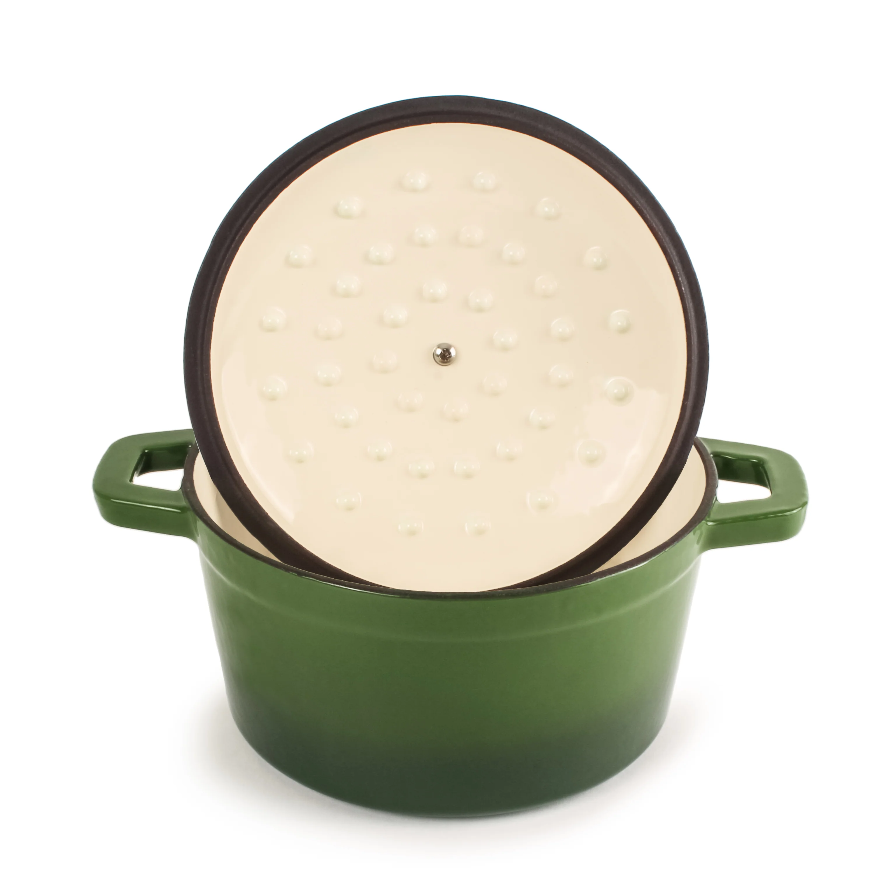 BergHOFF Neo Cast Iron 7qt. Round Dutch Oven 11" with Lid, Green - Image 3
