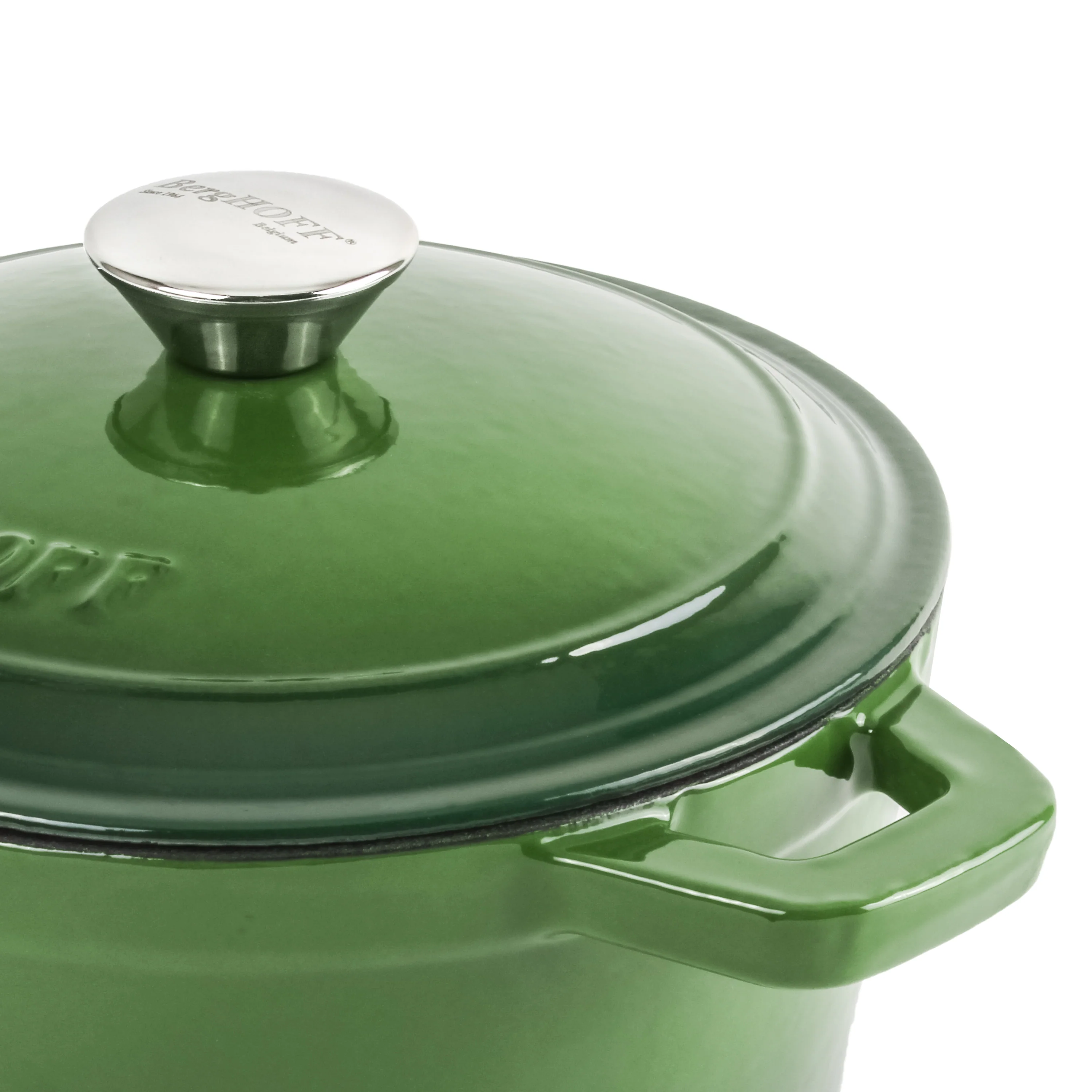 BergHOFF Neo Cast Iron 7qt. Round Dutch Oven 11" with Lid, Green - Image 4