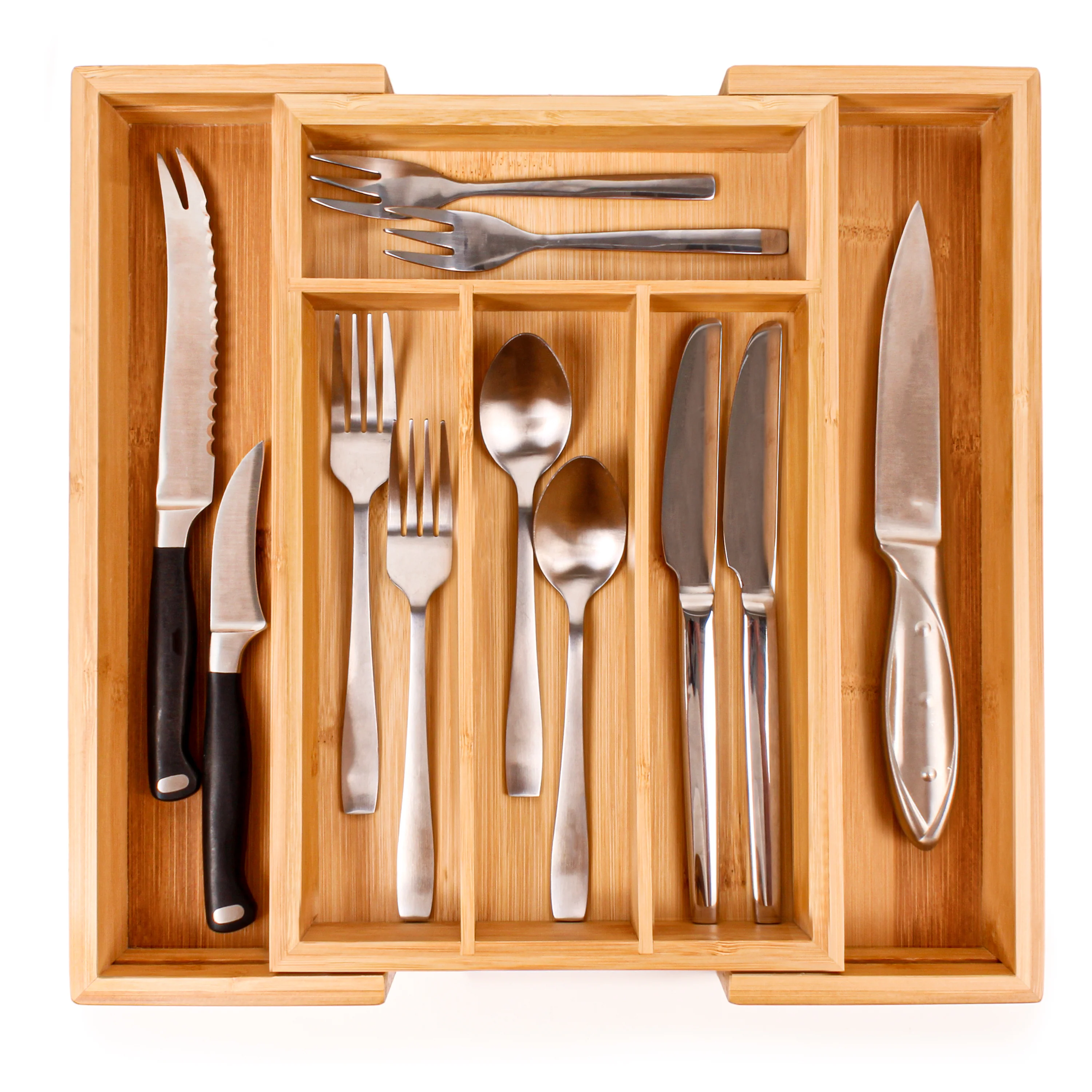 BergHOFF Bamboo 6-Slot Expanding Flatware Organizer - Image 4