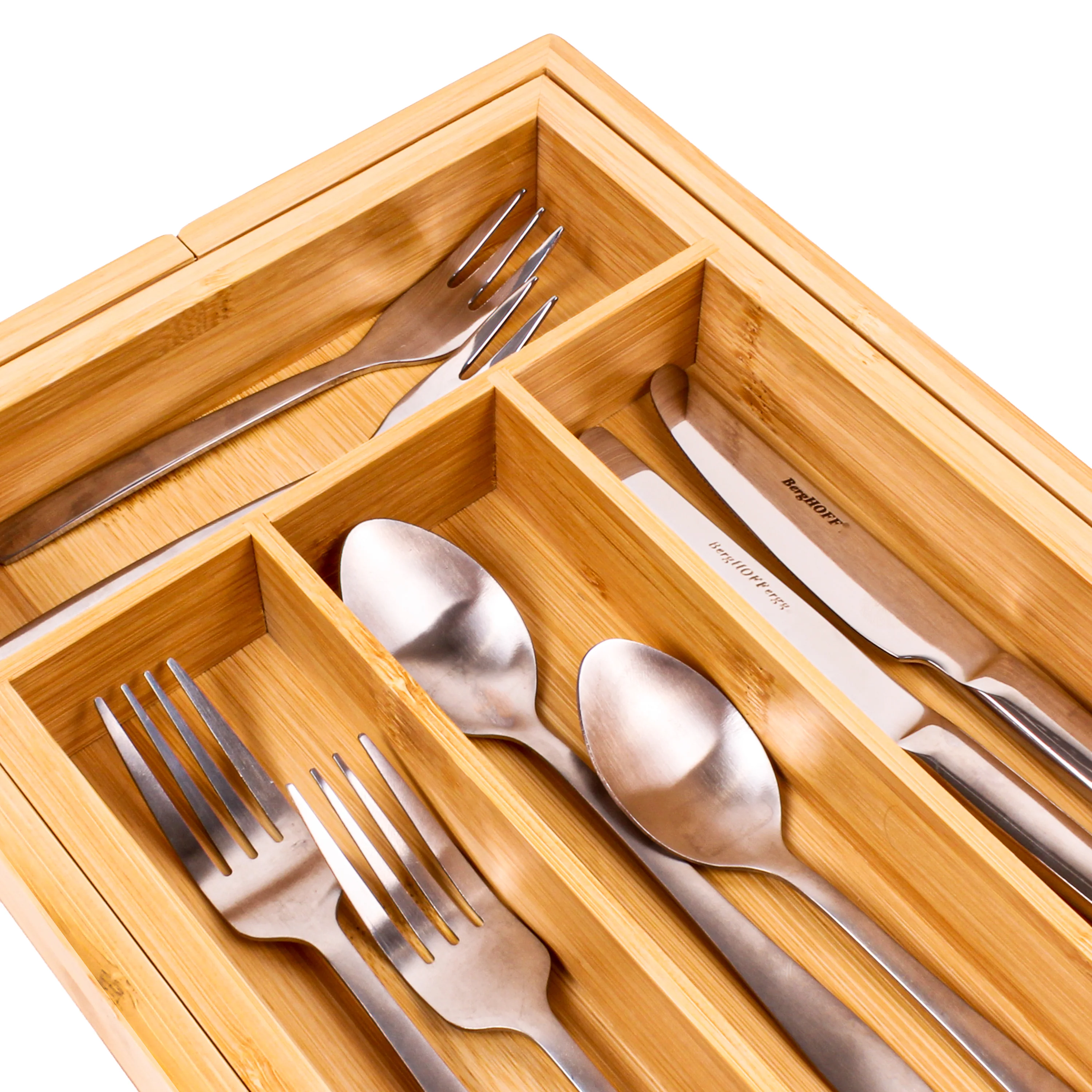 BergHOFF Bamboo 6-Slot Expanding Flatware Organizer - Image 5