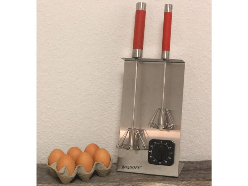 BergHOFF 2Pc Whisk Set with Stand, Red - Image 3