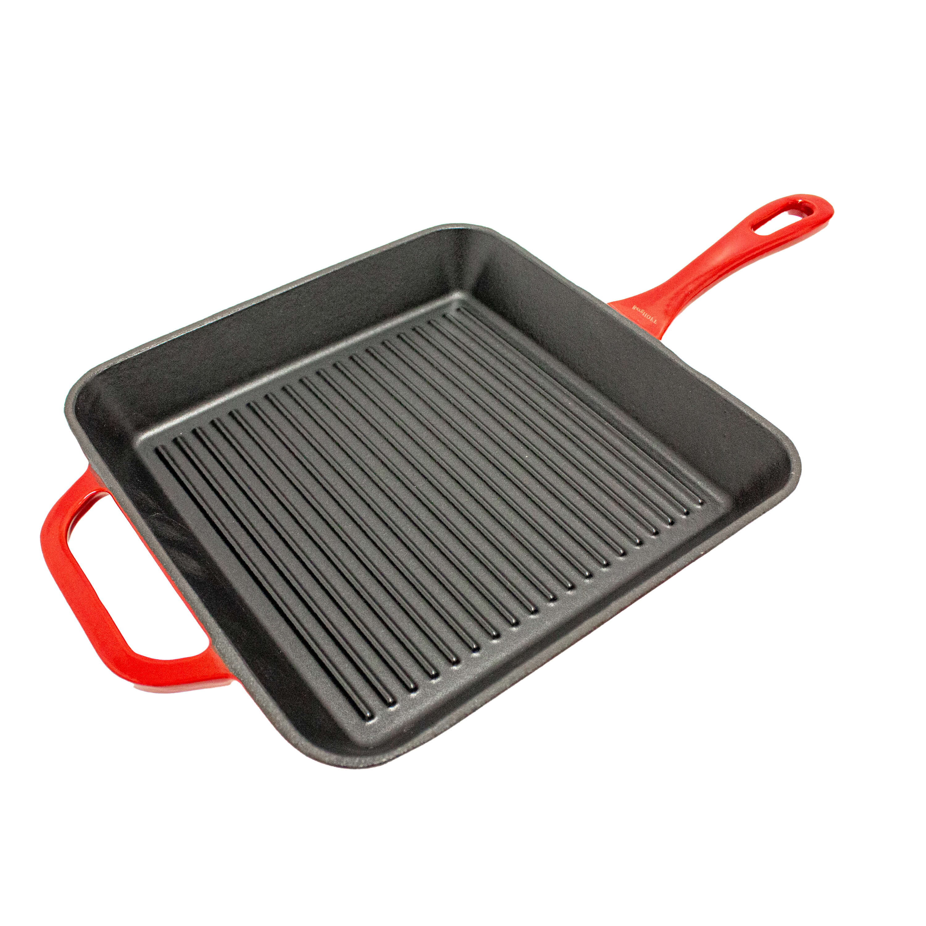 BergHOFF Neo 2pc Cast Iron 10" Fry and Grill Pan Cookware Set, Red - Image 3
