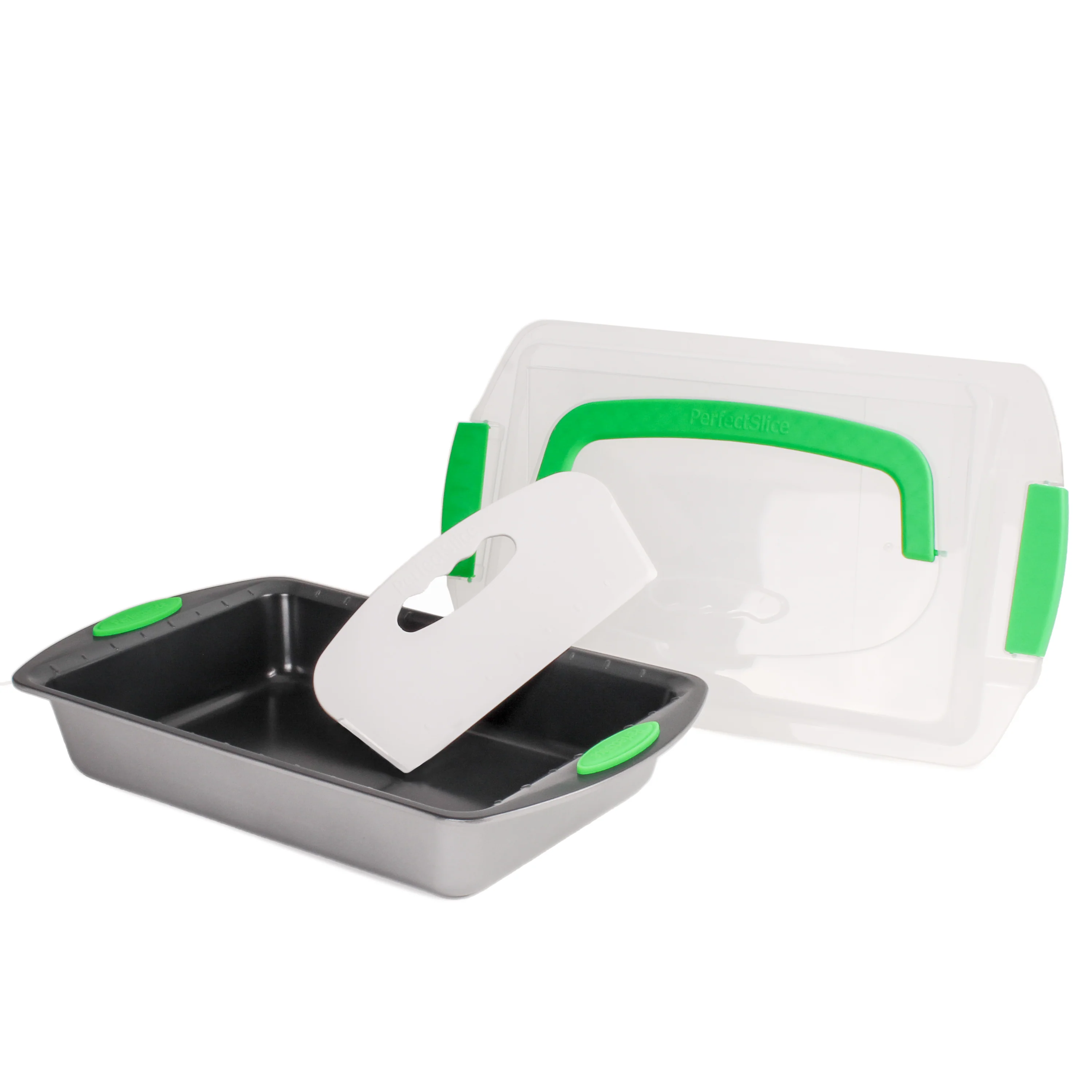 BergHOFF 11Pc Perfect Slice Bakeware Set, Silver & Green - Image 8
