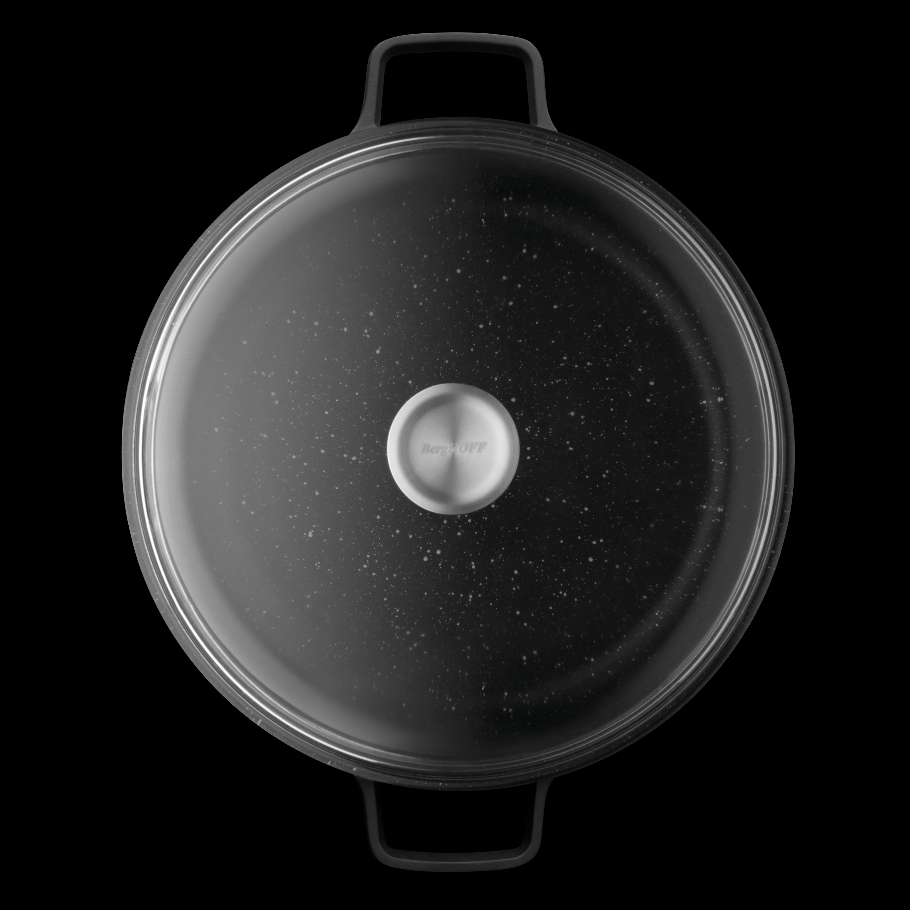 BergHOFF GEM 11" Non-stick Two-Handle Saute Pan 4.9Qt., Black, Glass Lid - Image 4