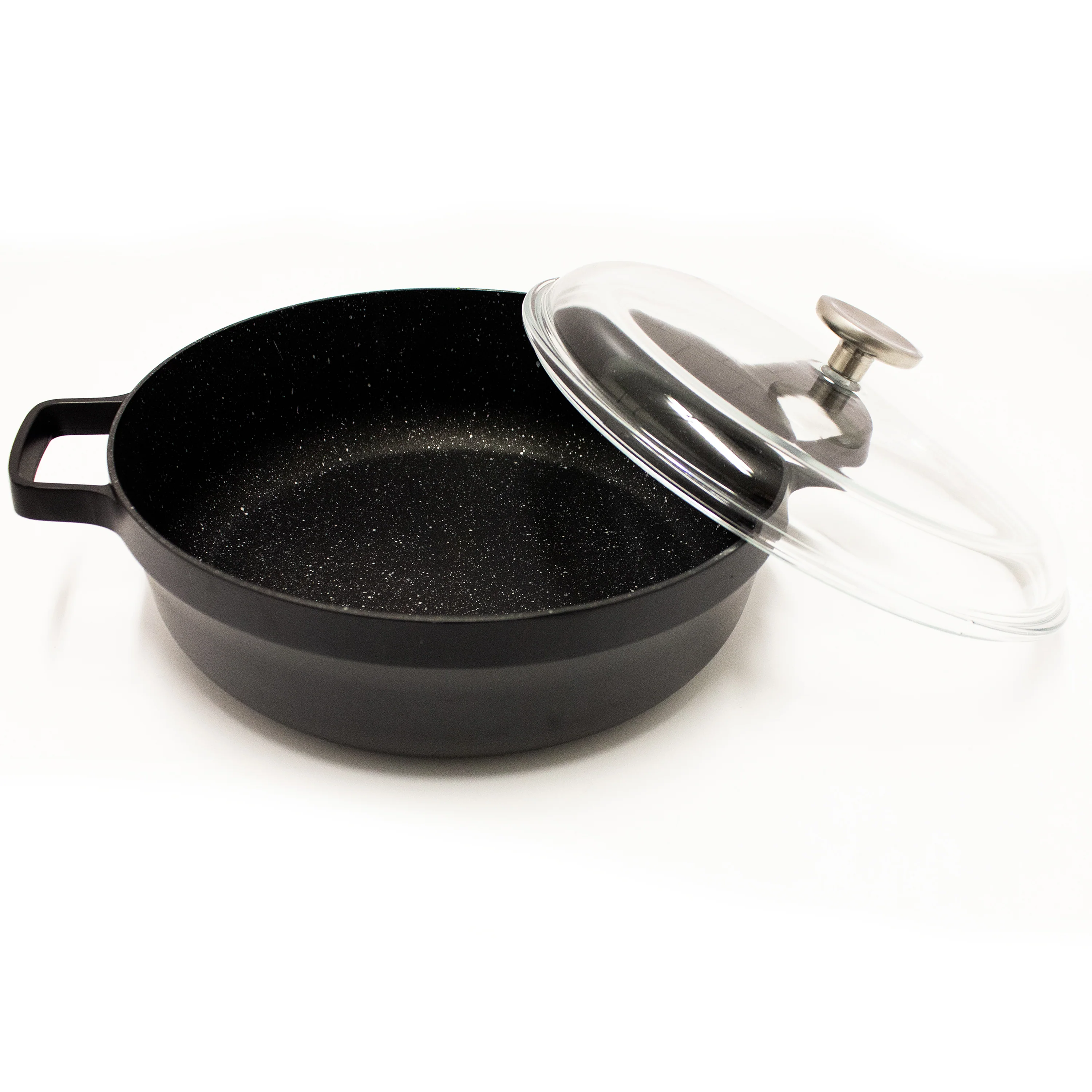 BergHOFF GEM 11" Non-stick Two-Handle Saute Pan 4.9Qt., Black, Glass Lid - Image 7