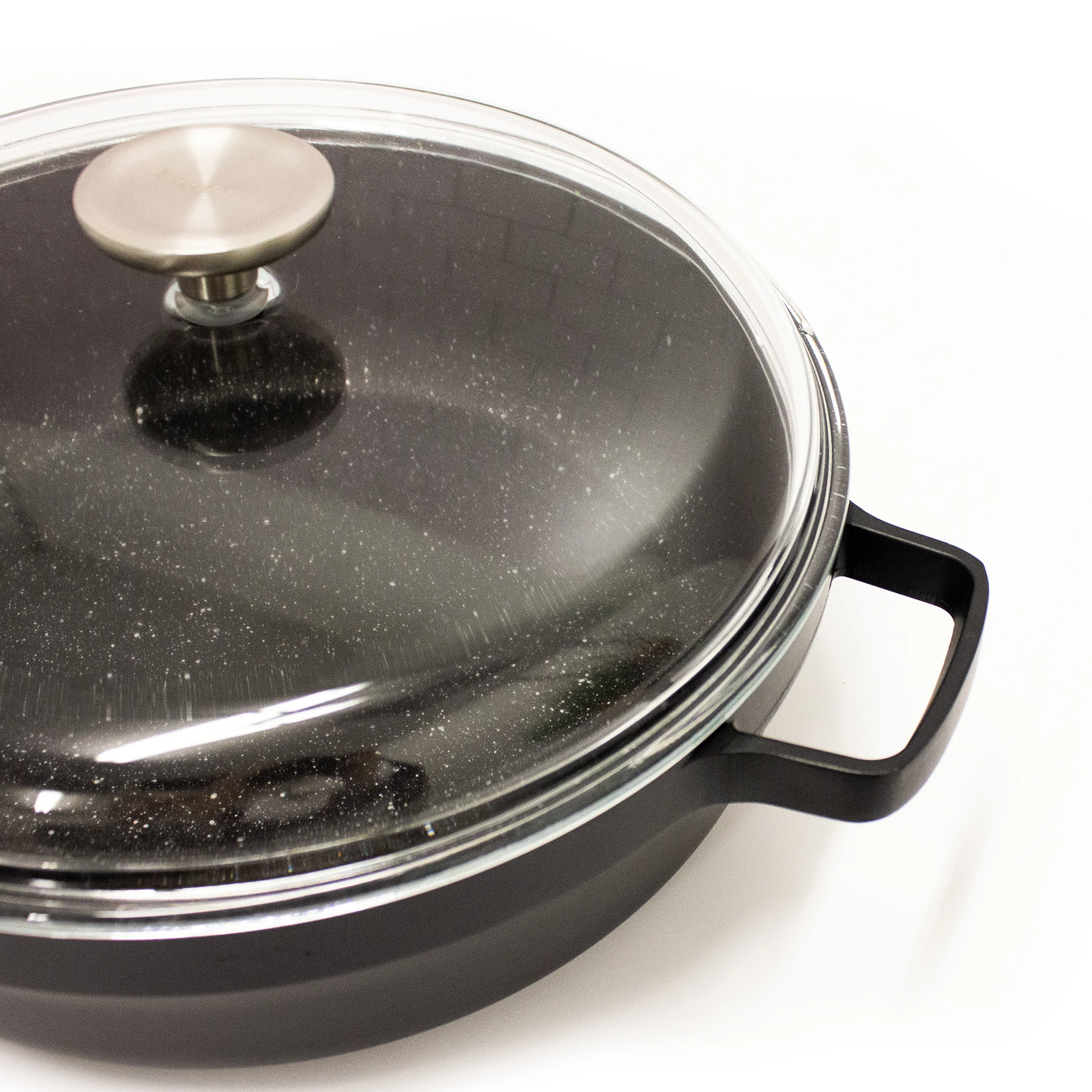 BergHOFF GEM 11" Non-stick Two-Handle Saute Pan 4.9Qt., Black, Glass Lid - Image 8