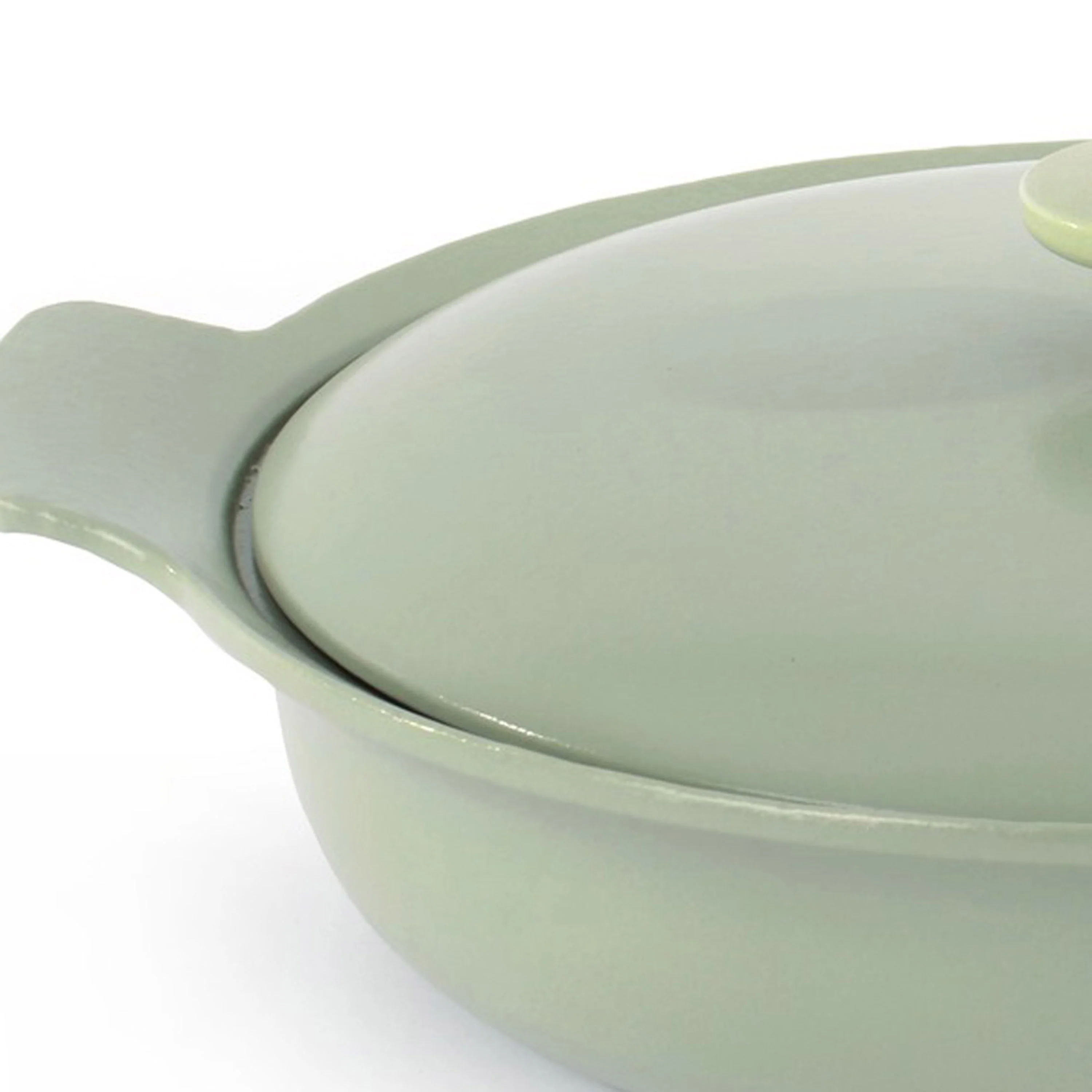 BergHOFF Ron 11" Cast Iron Deep Skillet 3.5Qt. with Lid, Green - Image 3