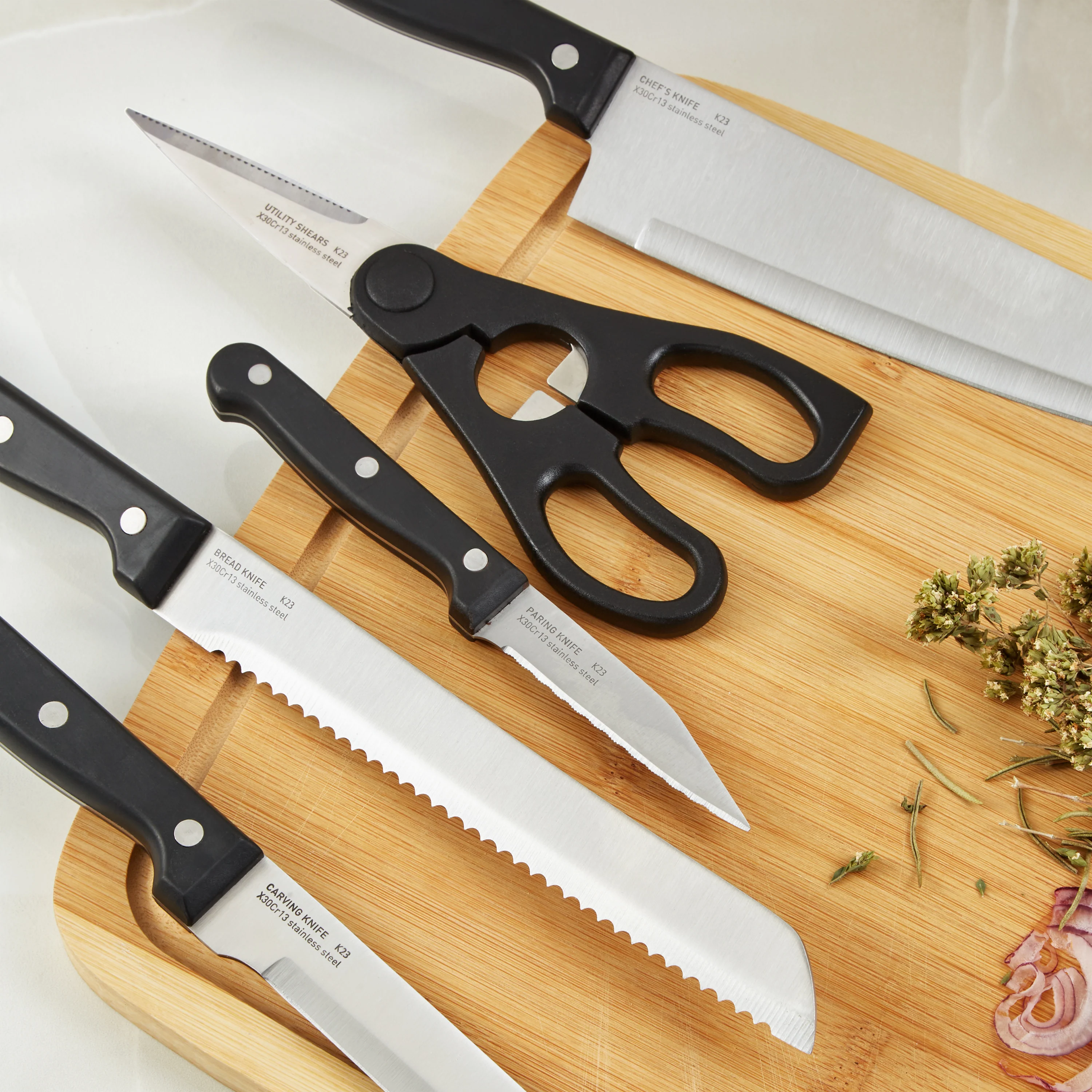 BergHOFF DiNA Pica 7pc Stainless Steel Knife Block Set - Image 6