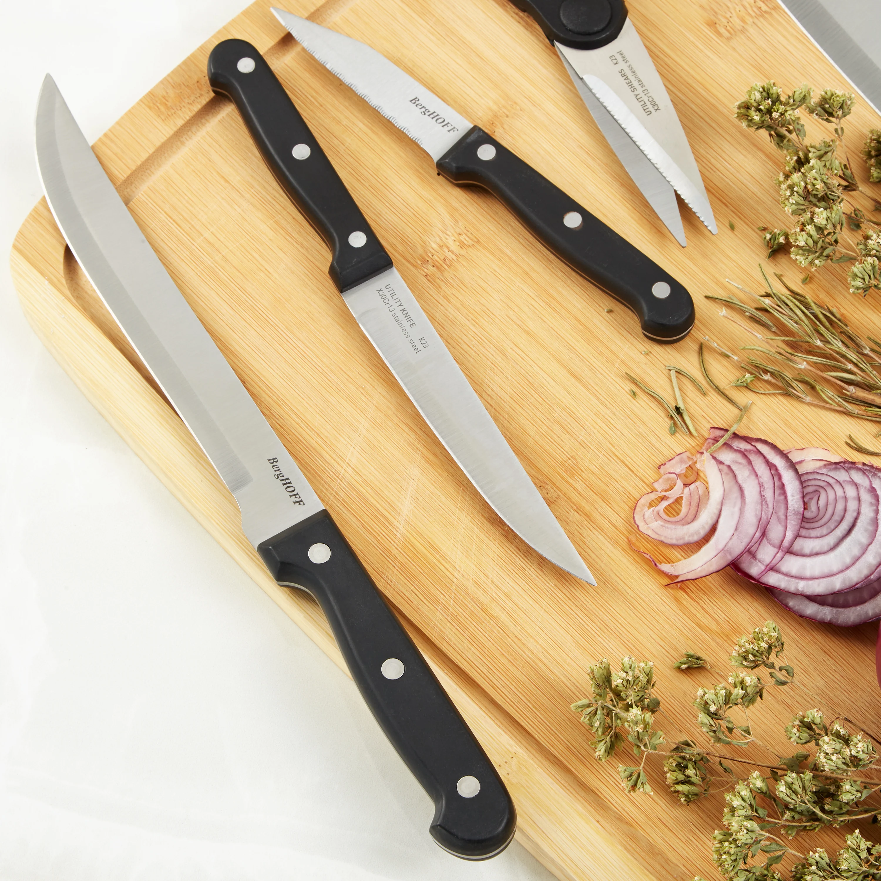 BergHOFF DiNA Pica 7pc Stainless Steel Knife Block Set - Image 8